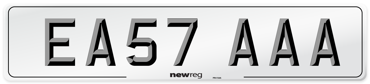EA57 AAA Number Plate from New Reg